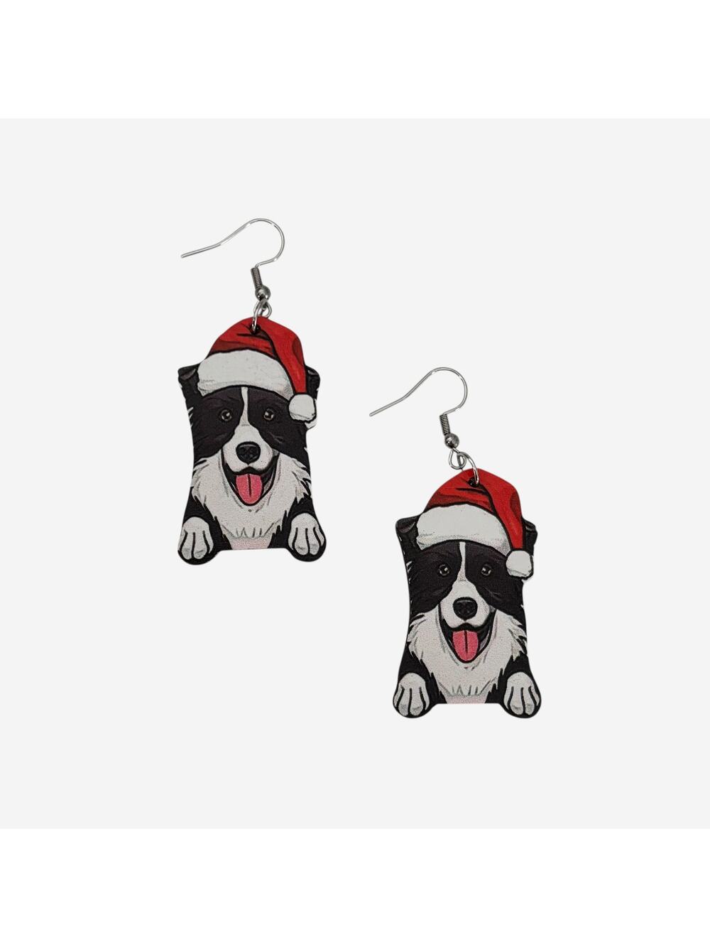 Dog Wood Drop Earring